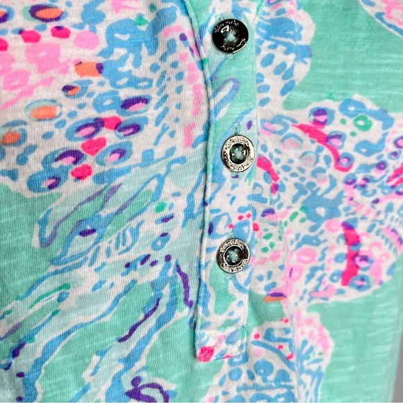 Lilly Pulitzer Womens Essie Top Fansea Mint Tank Top XS - Picture 3 of 6